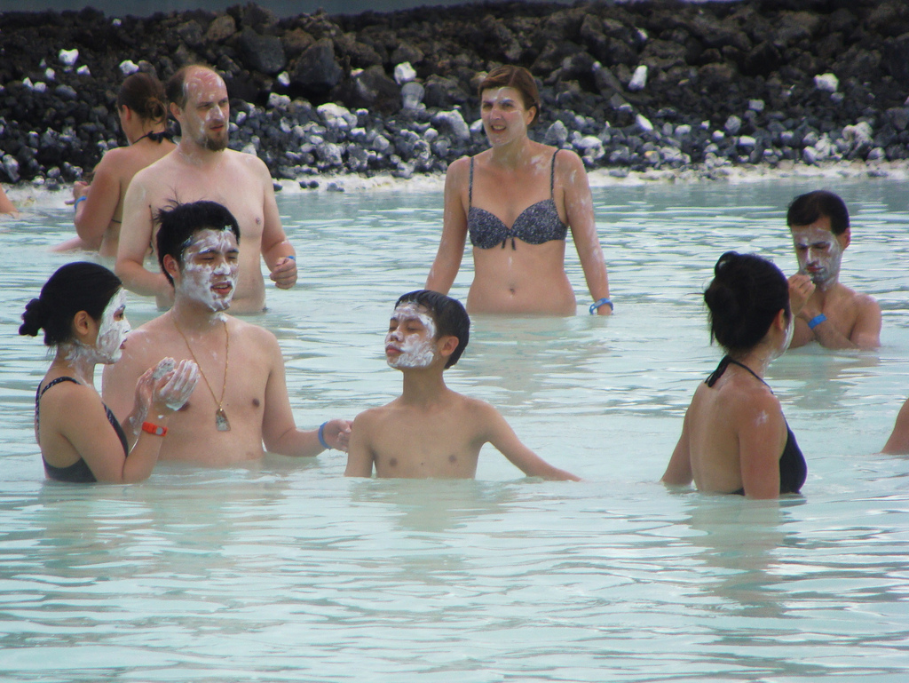 Iceland: face masks at Blue Lagoon