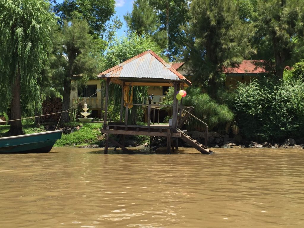 Argentina family holiday. Buildings on stilts in Tigra delta. Copyright©2015 reserved to photographer. Contact mapandfamily.com