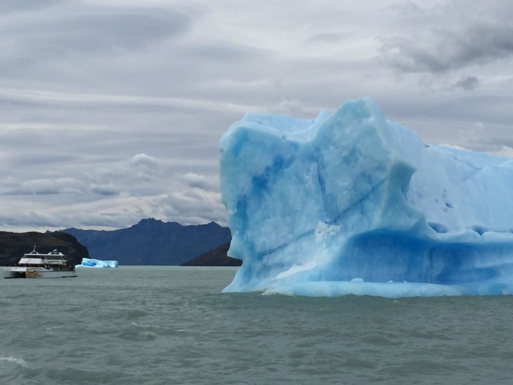 Argentina large iceberg from glacier. Copyright©2015 reserved to photographer. Contact mapandfamily.com 