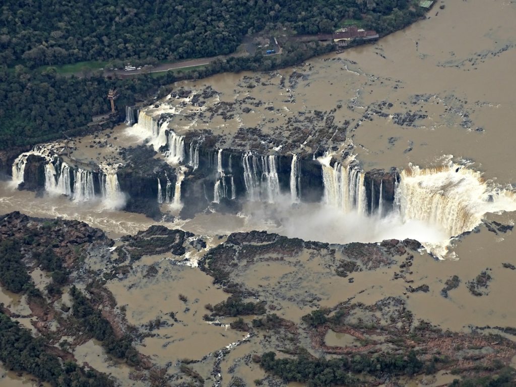 Family holiday Iguacu falls aerial view. Copyright©2016 reserved to photographer via mapandfamily.com