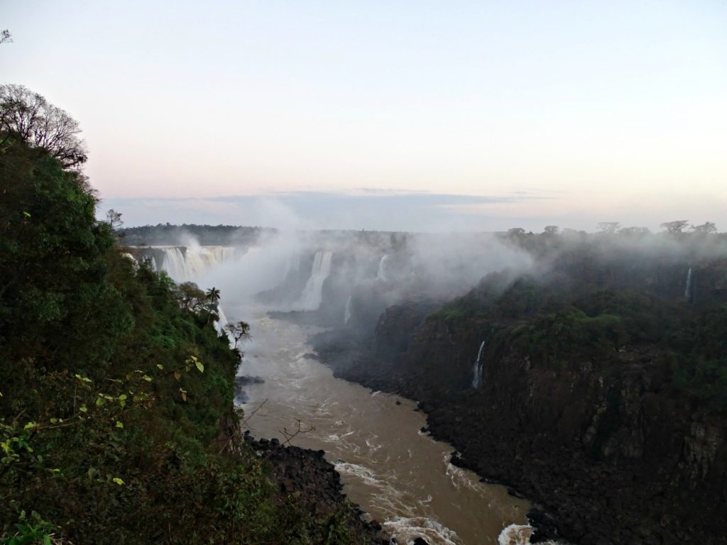 Family holiday Iguacu falls Brazil view to Devils Throat. Copyright©2016 reserved to photographer via mapandfamily.com