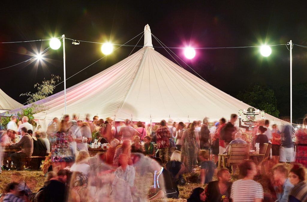 Night time atmosphere at The Park Stage, Port Eliot Copyright©Michael Bowles