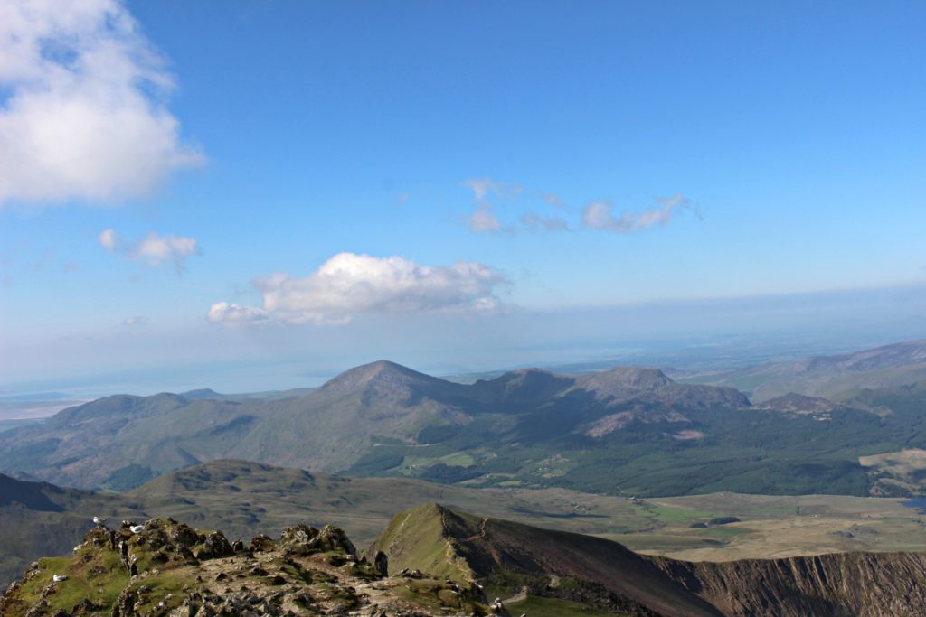 Snowdon walk view of crags and ridge. Copyright©2017 reserved to photographer via mapandfamily.com