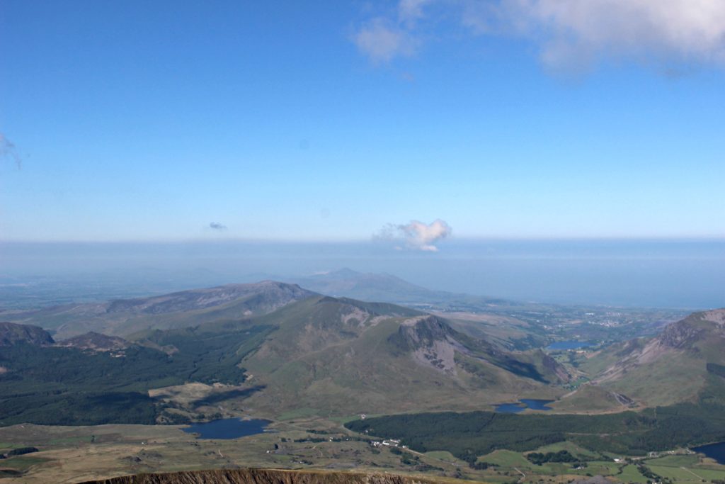 Snowdon walk view of lakes