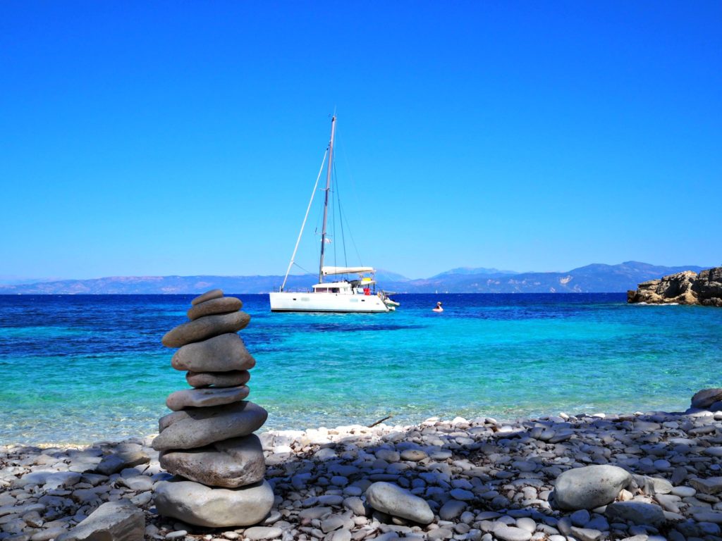 Pile of pebbles on Lakkos beach, Paxos. Copyright©2017 reserved to photographer via mapandfamily.com 