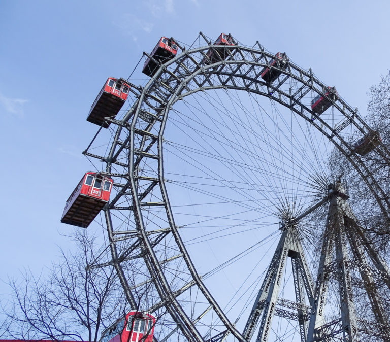 Vienna with teens, ferris wheel copyright ©2018 mapandfamily.com