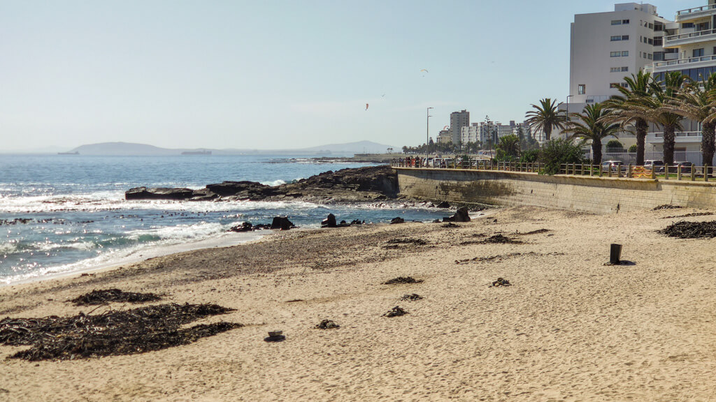 A beach on Sea Point promenade. Copyright@2023 reserved to photographer via mapandfamily.com 